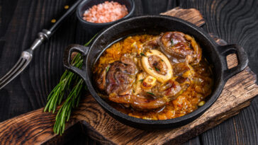 Stew beef shank meat OssoBuco, italian osso buco steak.