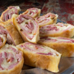 Ham and cheese spiral slices
