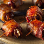 Homemade Bacon Wrapped Dates with Goat Cheese