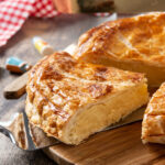 a traditional christmas pie served on a table