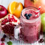 Berry and fruit smoothie, healthy detox juice