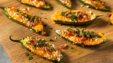 Homemade Organic Jalapeno Poppers with Bacon and Cream Cheese