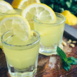 cocktails using limoncello recipes on the old wooden board