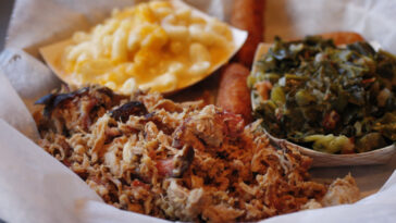 delicious pulled pork served with side dishes