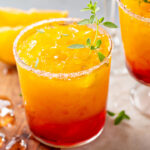 tequila cocktails sunrise margarita cocktail in different glasses with ice