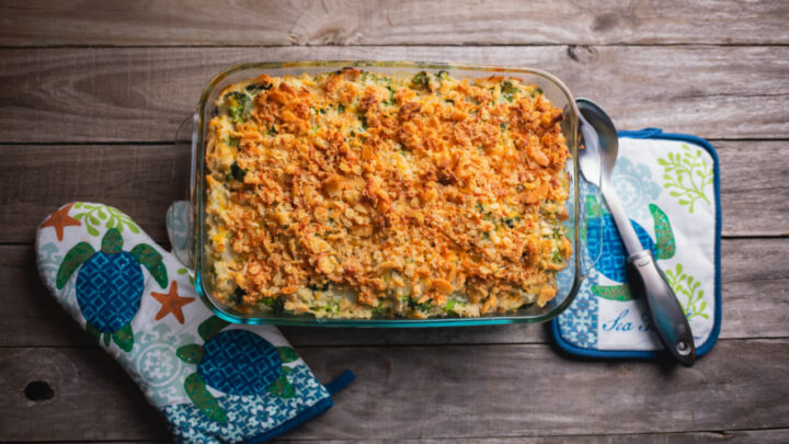 Broccoli Cheese Cracker Casserole
