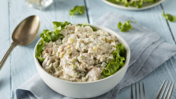 Homemade Healthy Chicken Salad in a Bowl