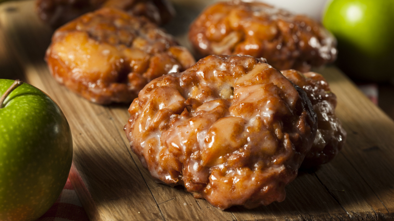 Homemade Glazed Apple Fritters