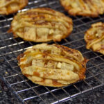apple pie cookies cooling on metal rack