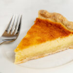 Slice of traditional buttermilk pie