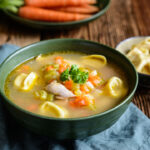 classic chicken tortellini soup in a bowl