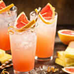 Grapefruit and pineapple mocktail
