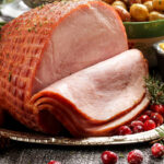 delicious ham served with side dishes