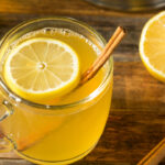 Homemade Hot Toddy Cocktail with Whiskey and Lemon