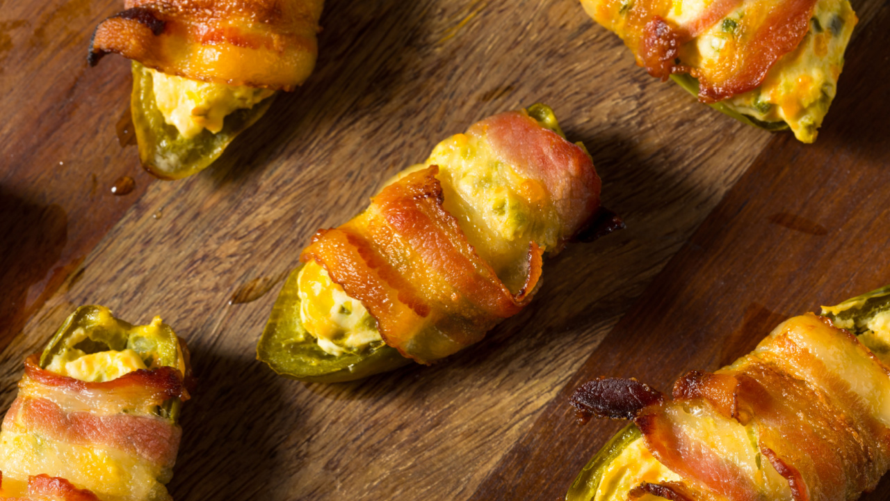 Homemade Bacon Wrapped Jalapeno Poppers with Cream Cheese