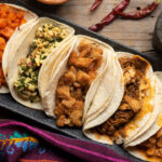 Different types of tacos also called guisados a mexican breakfast