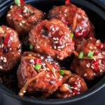 Mini crockpot sweet and Spicy Meatballs