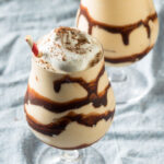 Homemade Boozy Frozen Mudslide Cocktail with Whipped Cream