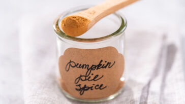 Homemade pumpkin pie spice for Autumn recipes.