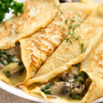 Savory Homemade Mushroom Crepes
