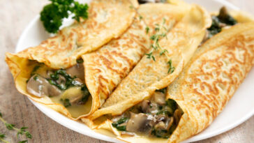 Savory Homemade Mushroom Crepes