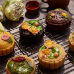 Vietnamese mooncakes on the table.