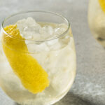Boozy Refreshing White Wine Spritzer with a Lemon Peel