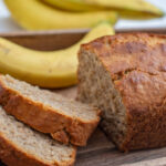 Healthy banana bread for breakfast