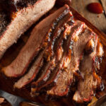 Homemade Smoked Barbecue Beef Brisket with Sauce