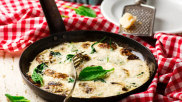 Spinach and Mushroom Egg White Frittata.