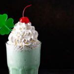 Shamrock shake with whipped cream for Saint Patricks day