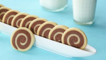 Pinwheel Cookies and Milk