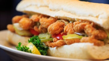 New Orleans Shrimp PoBoy on French Bread